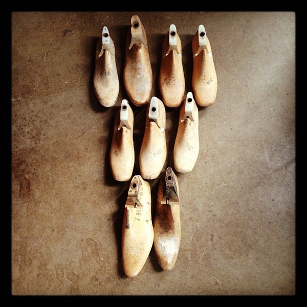 Nine days until RED . Nine vintage shoe forms.