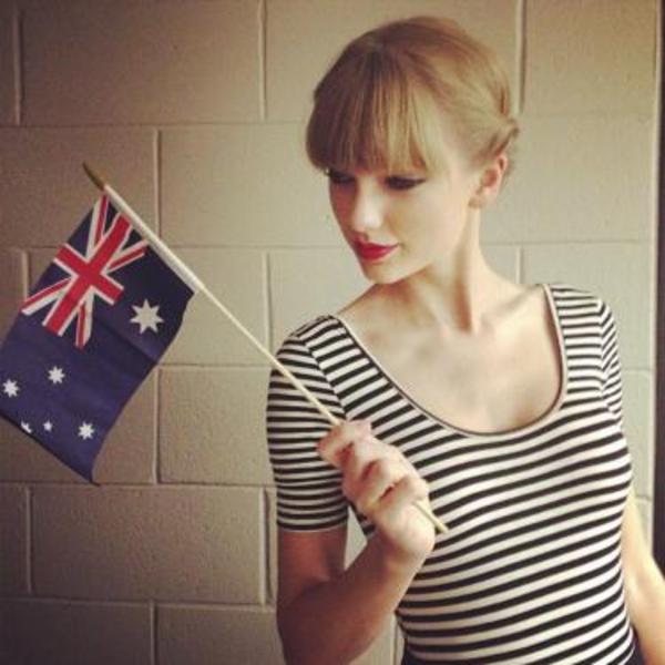 In the dressing room at the ARIA's. Loving Australia.