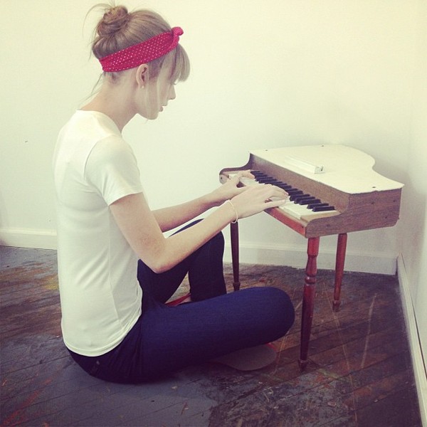 Had a photo shoot. Found a tiny piano. Had a tiny jam session.